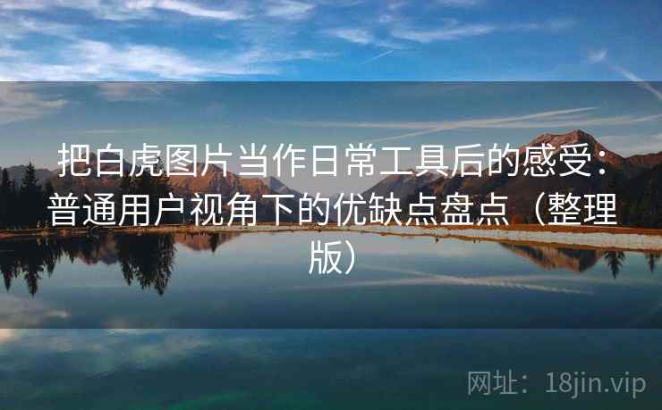 把白虎图片当作日常工具后的感受：普通用户视角下的优缺点盘点（整理版）