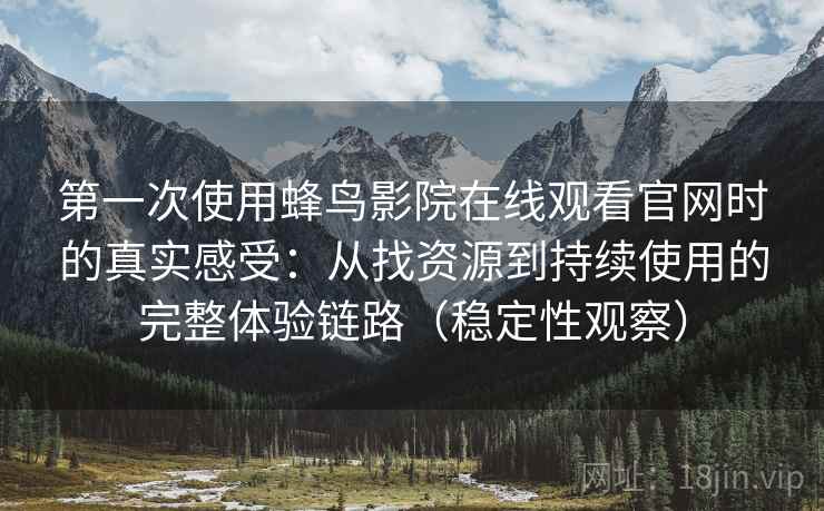 第一次使用蜂鸟影院在线观看官网时的真实感受：从找资源到持续使用的完整体验链路（稳定性观察）