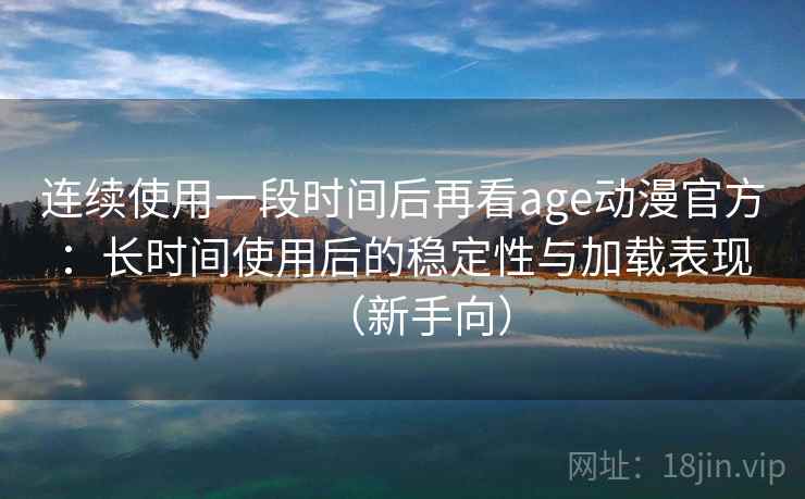 连续使用一段时间后再看age动漫官方：长时间使用后的稳定性与加载表现（新手向）