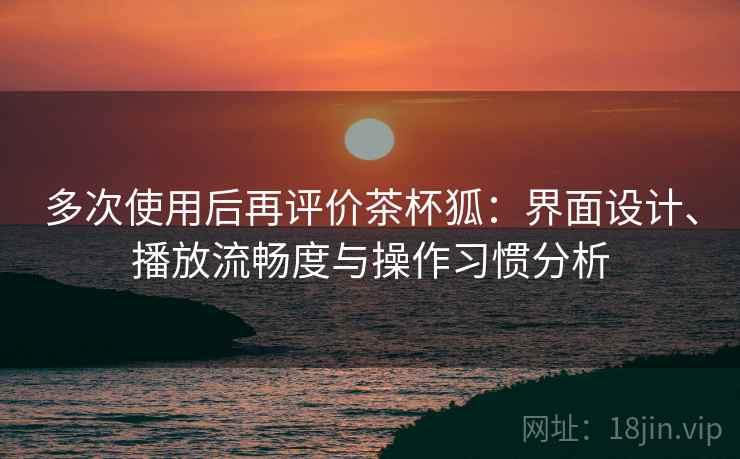 多次使用后再评价茶杯狐:界面设计、播放流畅度与操作习惯分析 多次使用后再评价茶杯狐:界面设计、播放流畅度与操作习惯分析