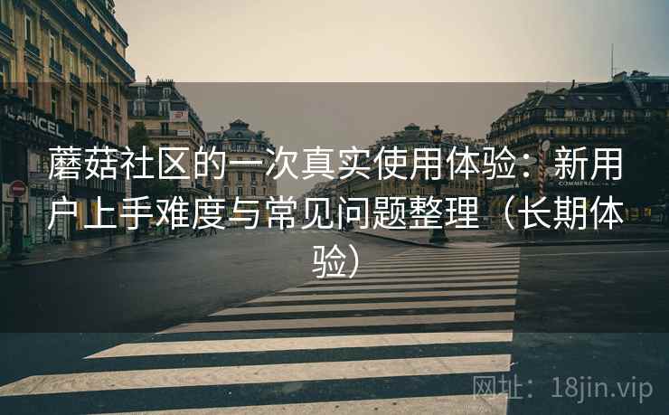 蘑菇社区的一次真实使用体验：新用户上手难度与常见问题整理（长期体验）