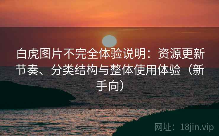 白虎图片不完全体验说明:资源更新节奏、分类结构与整体使用体验(新手向) 白虎图片不完全体验说明:资源更新节奏、分类结构与整体使用体验(新手向)
