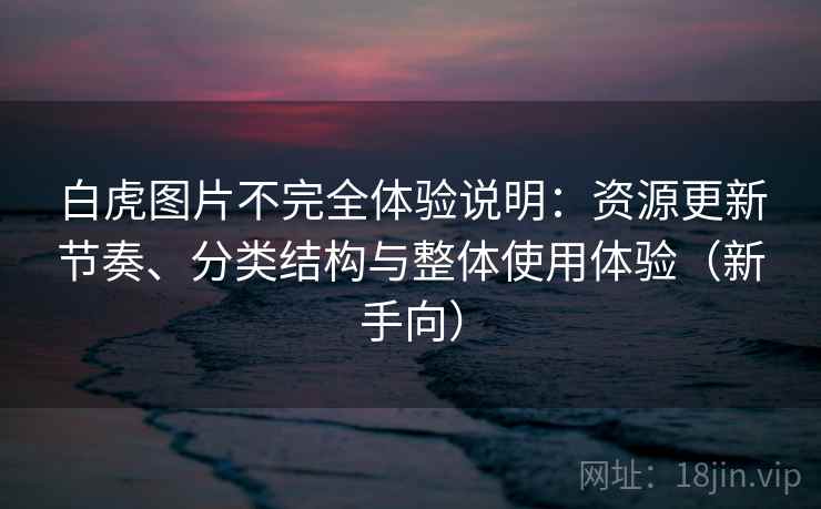 白虎图片不完全体验说明:资源更新节奏、分类结构与整体使用体验(新手向) 白虎图片不完全体验说明:资源更新节奏、分类结构与整体使用体验(新手向)